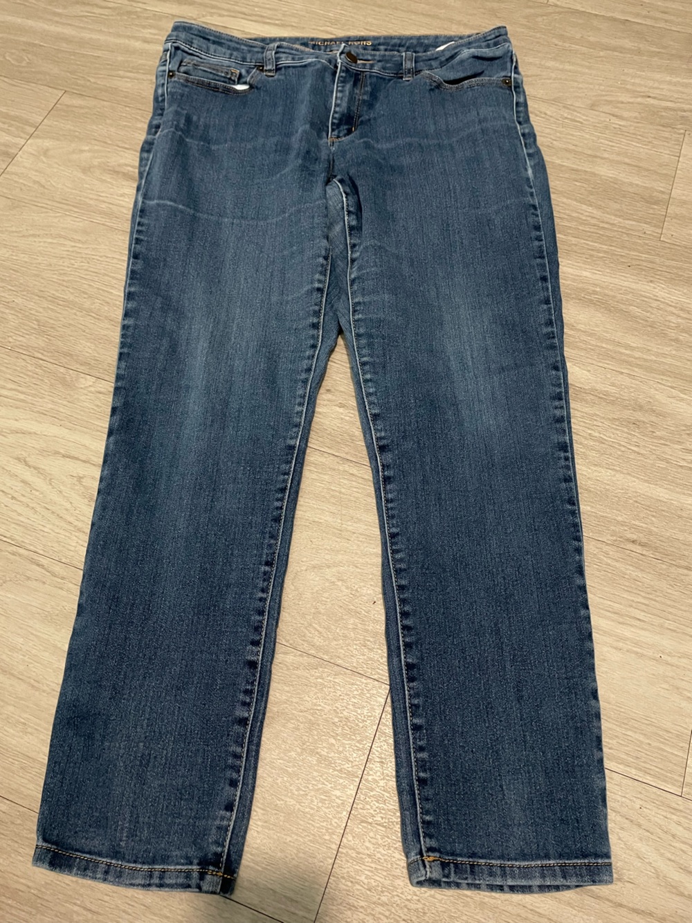 Michael Kors Straight-Leg Jeans in Dark Blue Wash